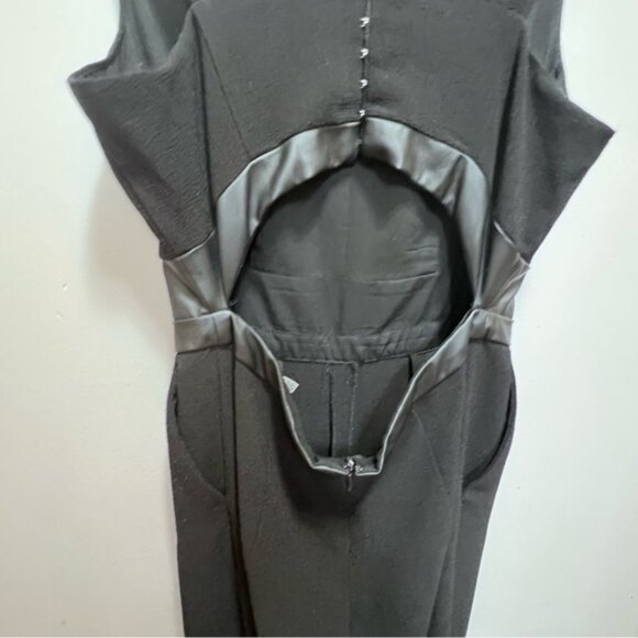 Dynamite Black Mixed Media Back Cutout Jumpsuit Size Medium - Picture 6 of 8